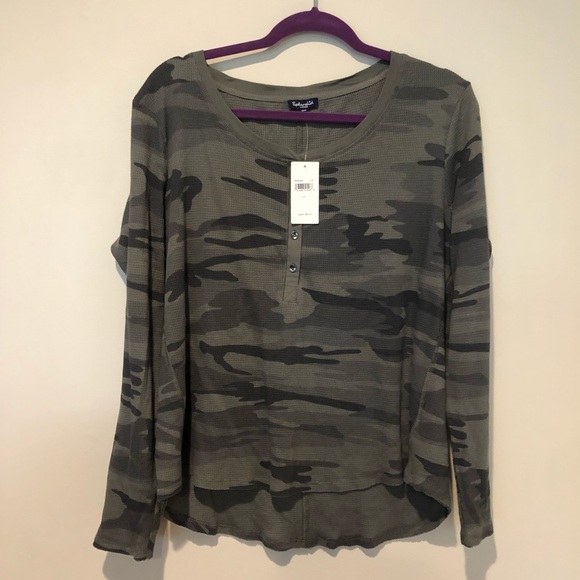 Splendid Tops - Splendid Forever Camo Henley W size L